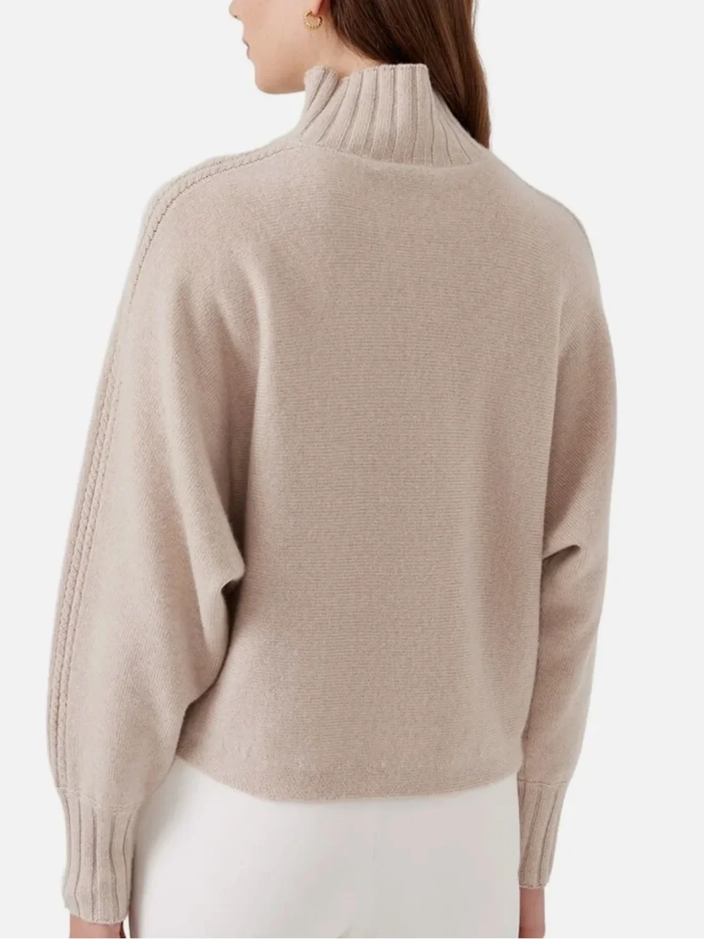 J. McLaughlin Adrian Cashmere Sweater Mockneck Oversized NWOT